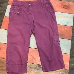 Liz Claiborne Plum Capri Pants 6 Petite